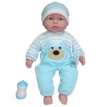 JC Toys/Berenguer - JC Toys, Lots to Cuddle Babies Soft Body Baby Doll 20 inches in Blue Outfit